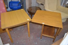 Drop Leaf Trolley Table and a Melamine Topped Tabl