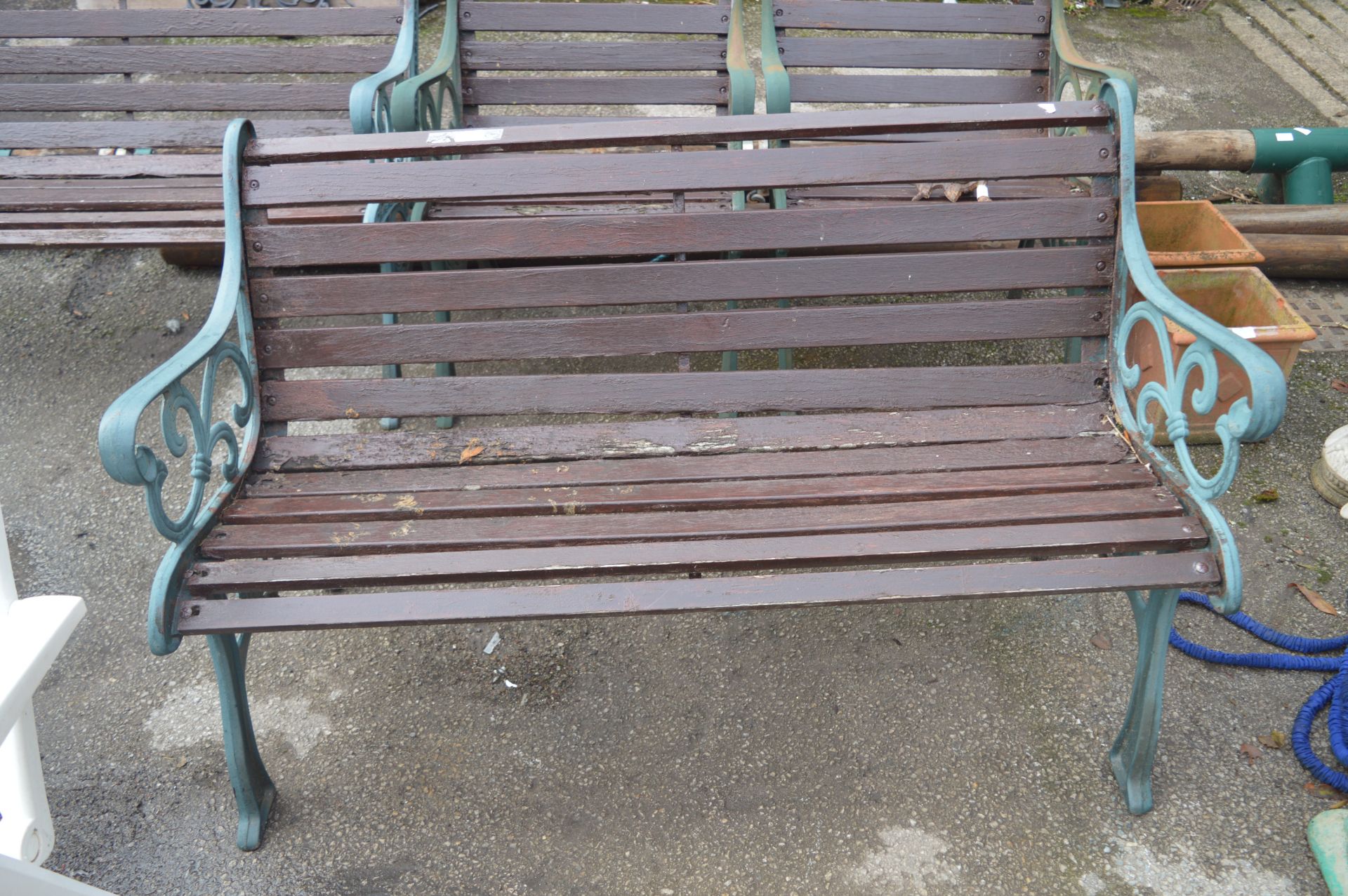 Garden Bench with Cast Iron Ends - Damaged