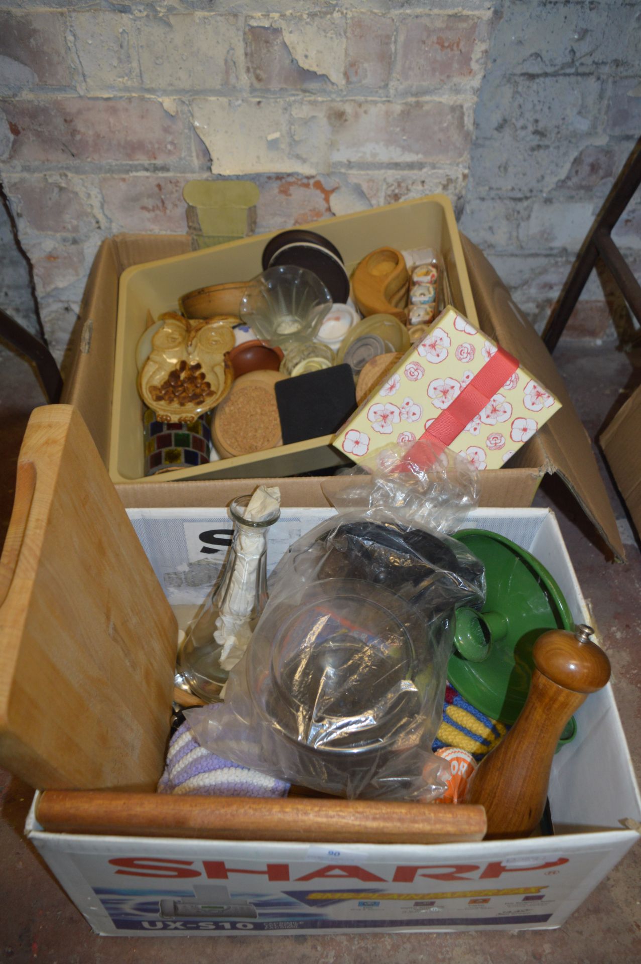 Two Boxes of Assorted Kitchen Items and Sundries