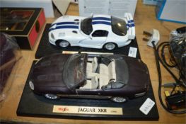 Two Model Cars - Jaguar XKR and a Dodge Viper