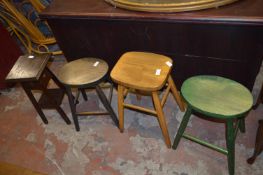 Three Stools and a Plant Stand