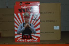 *Box of 12 Kitchen Ninja Apron & Headband Sets