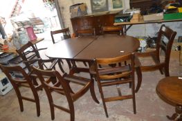 Mahogany Dining Table with Eight Chairs (No Seats)