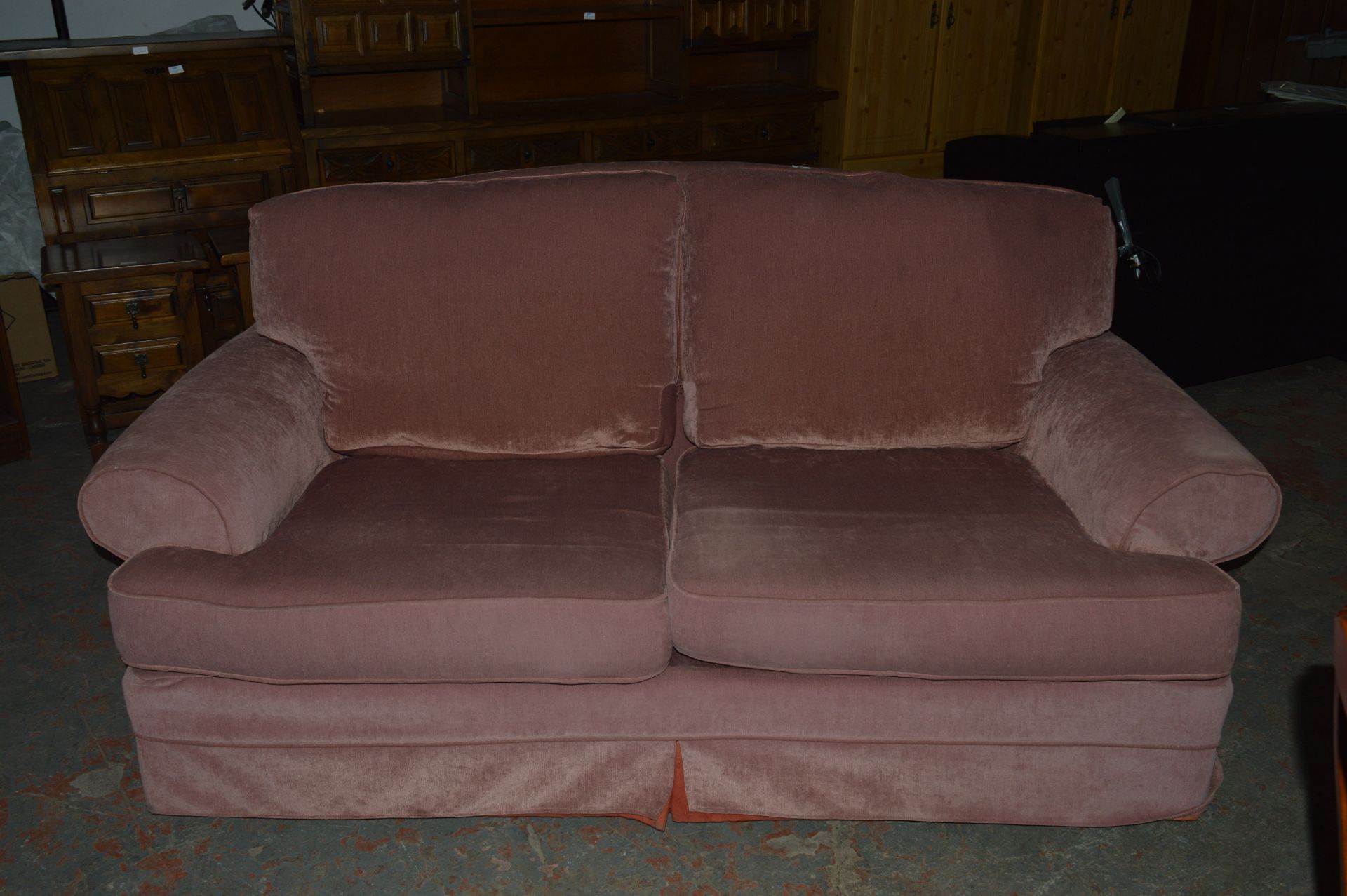 Pink Upholstered Sofa