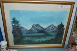 Framed Landscape Oil Painting