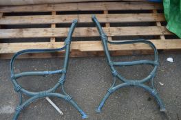 Pair of Cast Iron Bench Ends