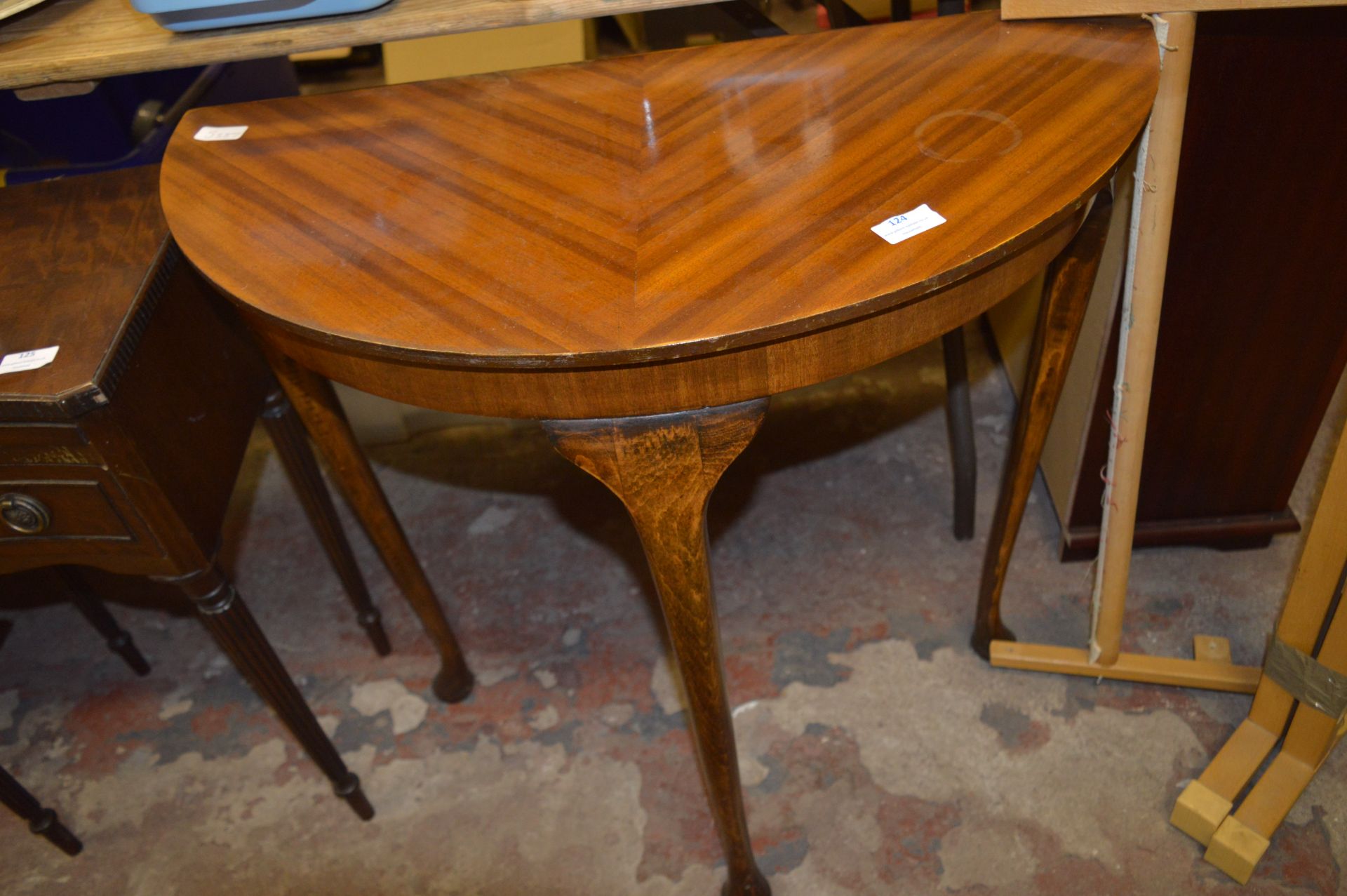 Reproduction Demi Lune Mahogany Table