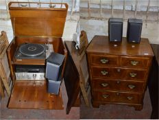 Antique Style Hi Fi Cabinet with Pioneer Turntable