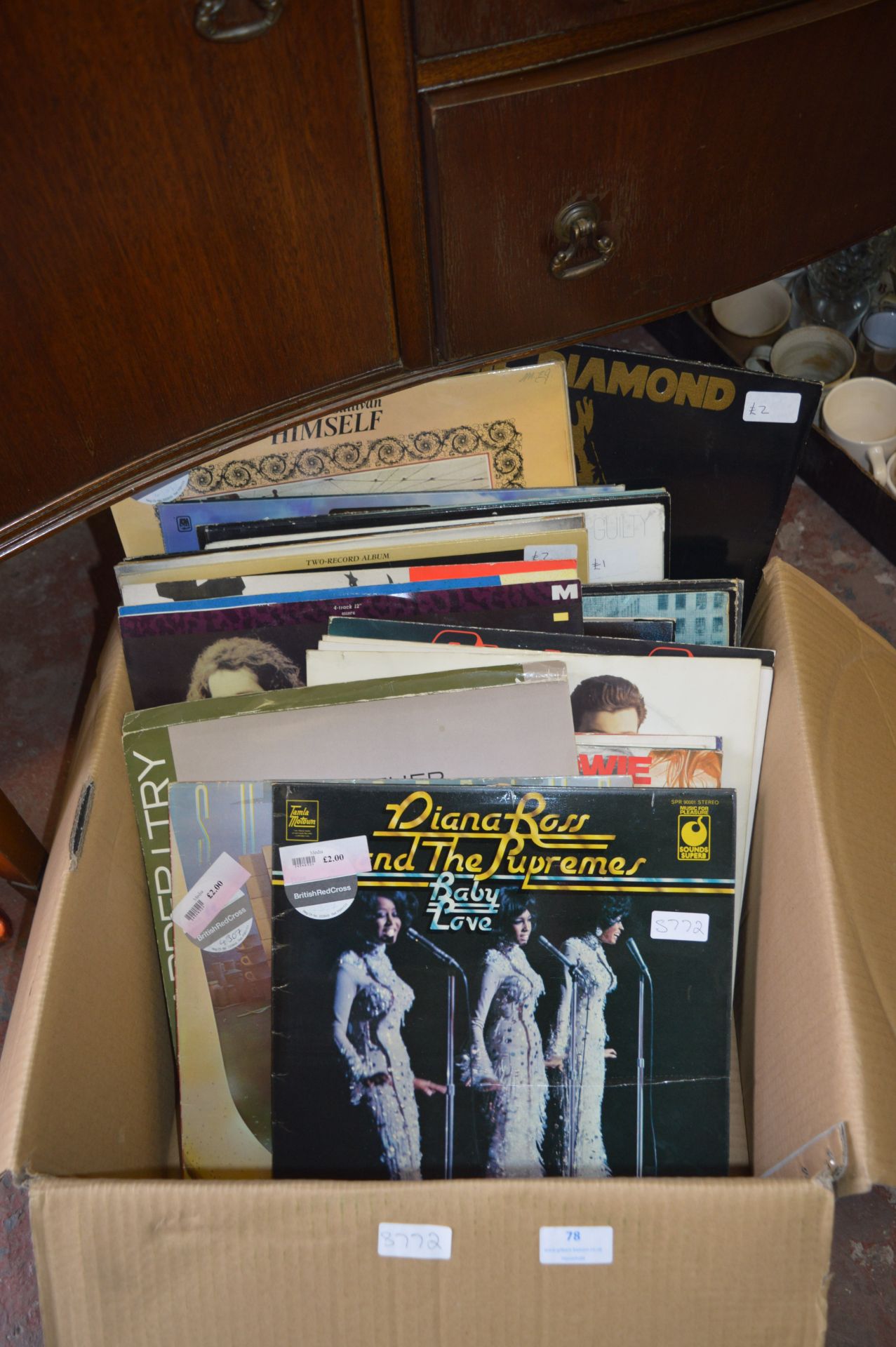 Box of Assorted LP Records