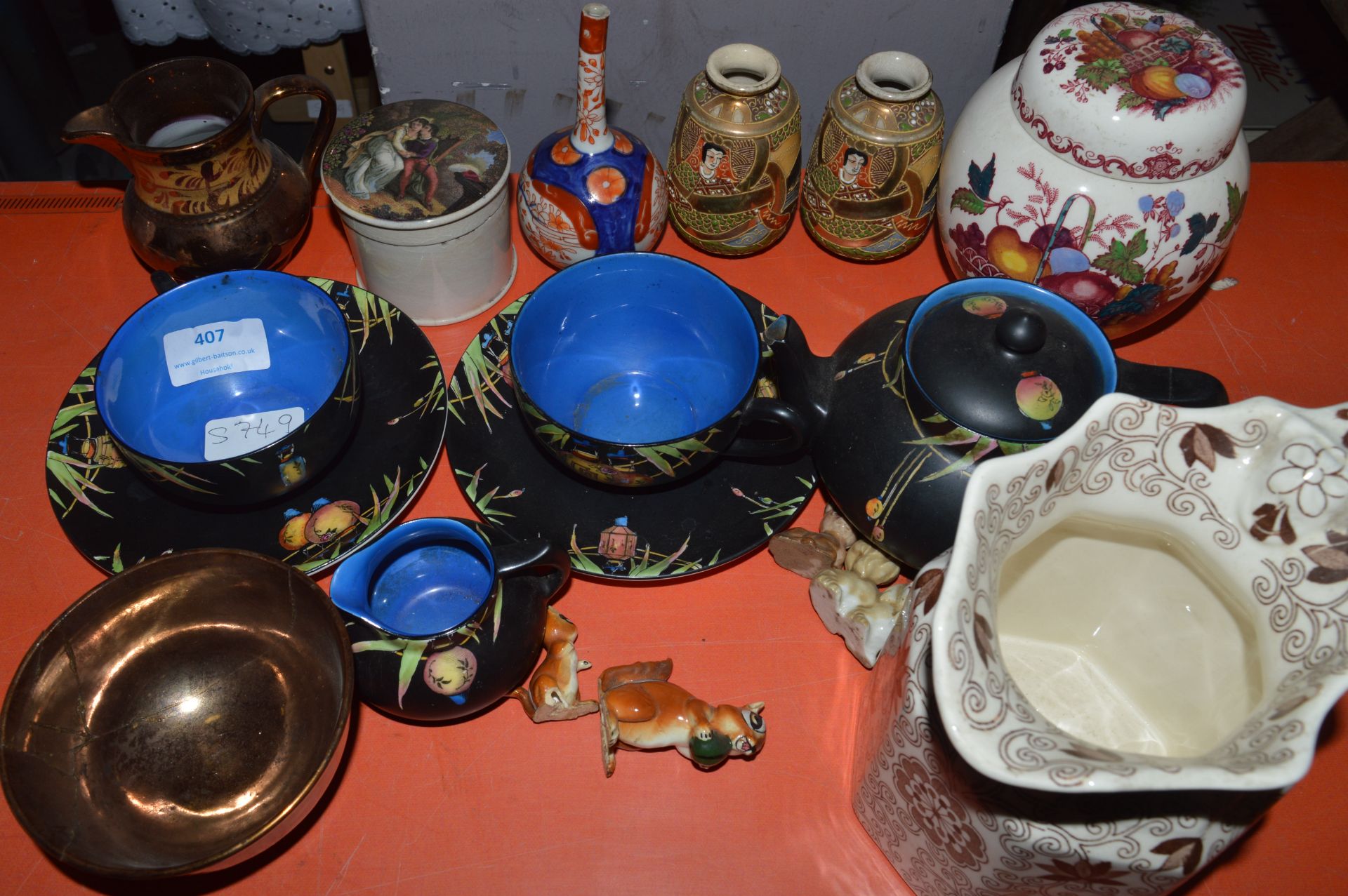 Crown Dukehall Part Tea Set, Victorian Pots, Japan