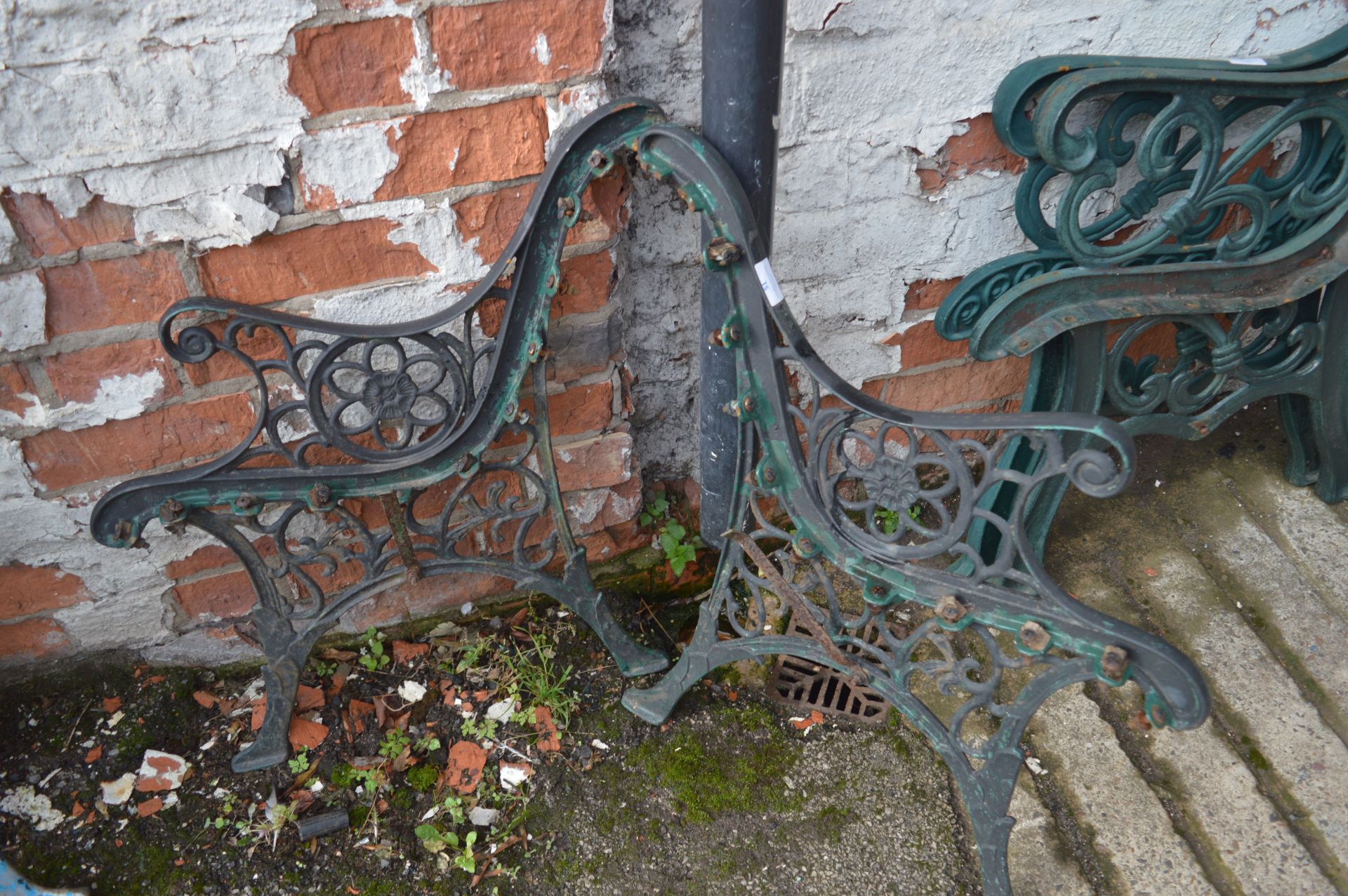 Pair of Cast Iron Bench Ends