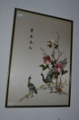 Oriental Silk Work Picture - Peacocks
