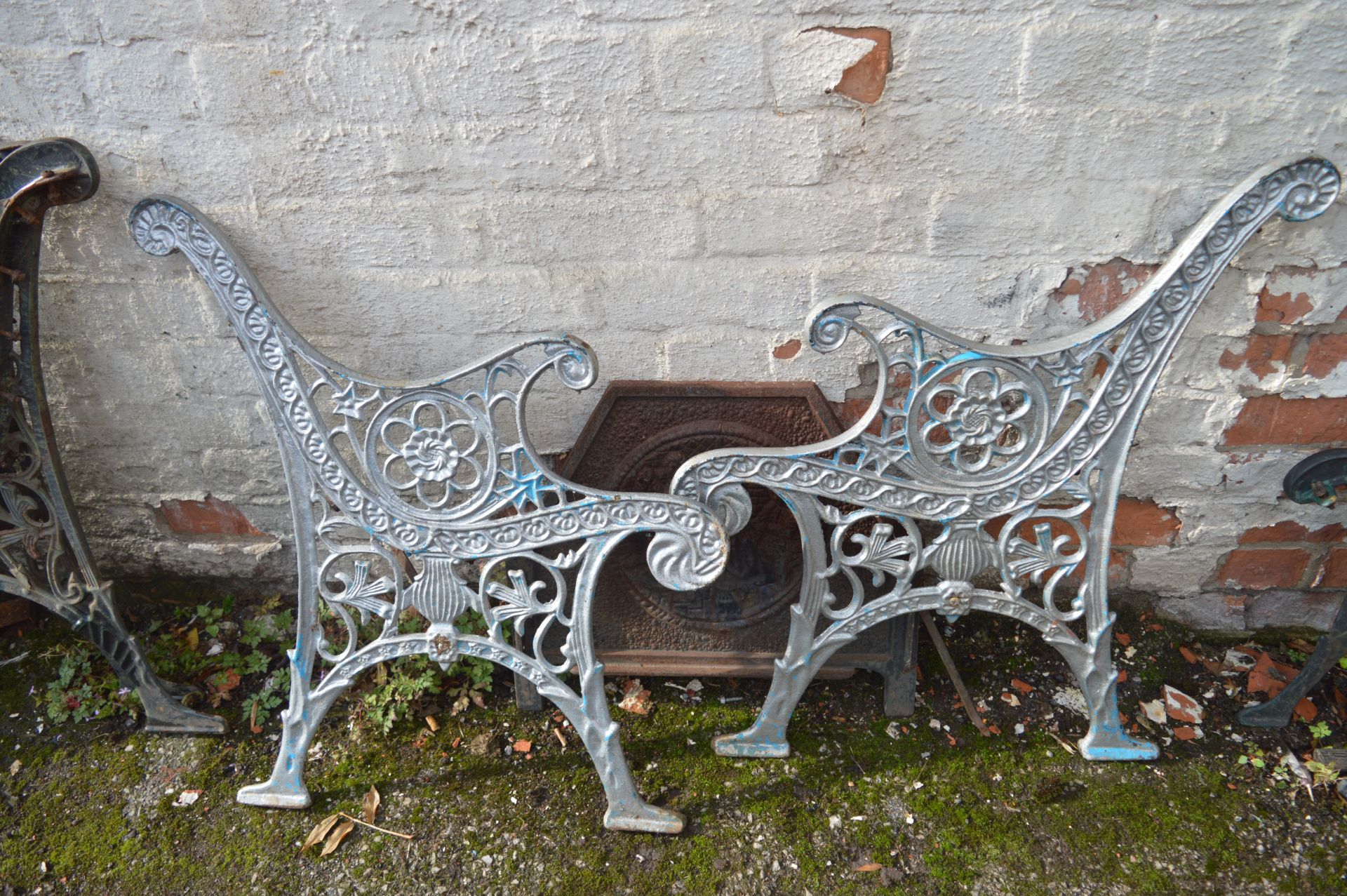 Pair of Cast Iron Bench Ends