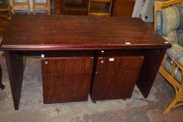 Desk and a Pair of Filing Drawers