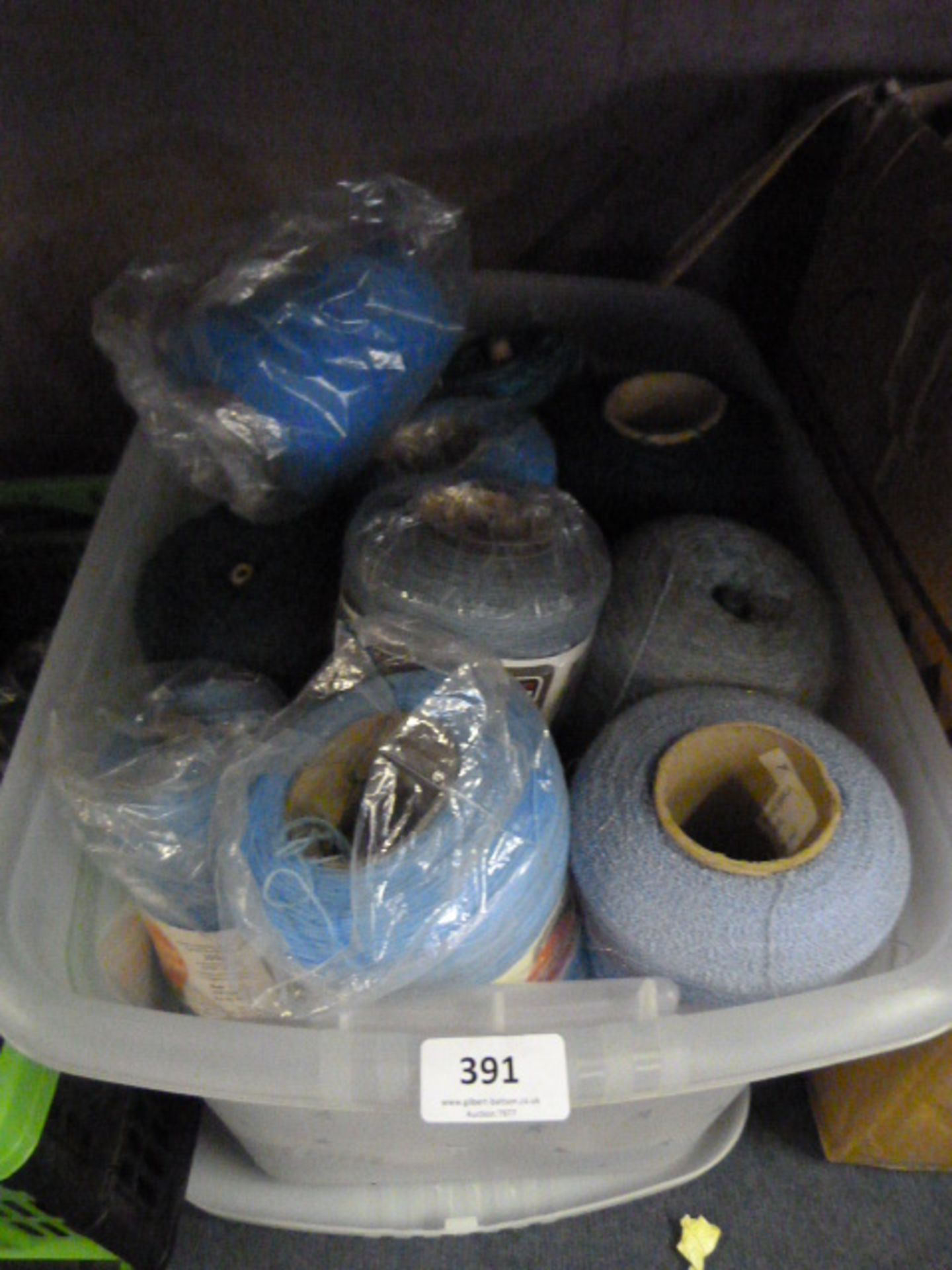 Box of Blue and Green Wool