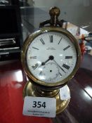 Brass Borel Neuchatel Clock with Stand