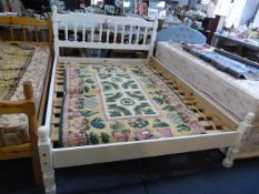 White Painted Pine Bed