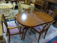 Dining Table with Two Dining Chairs and Two Carver
