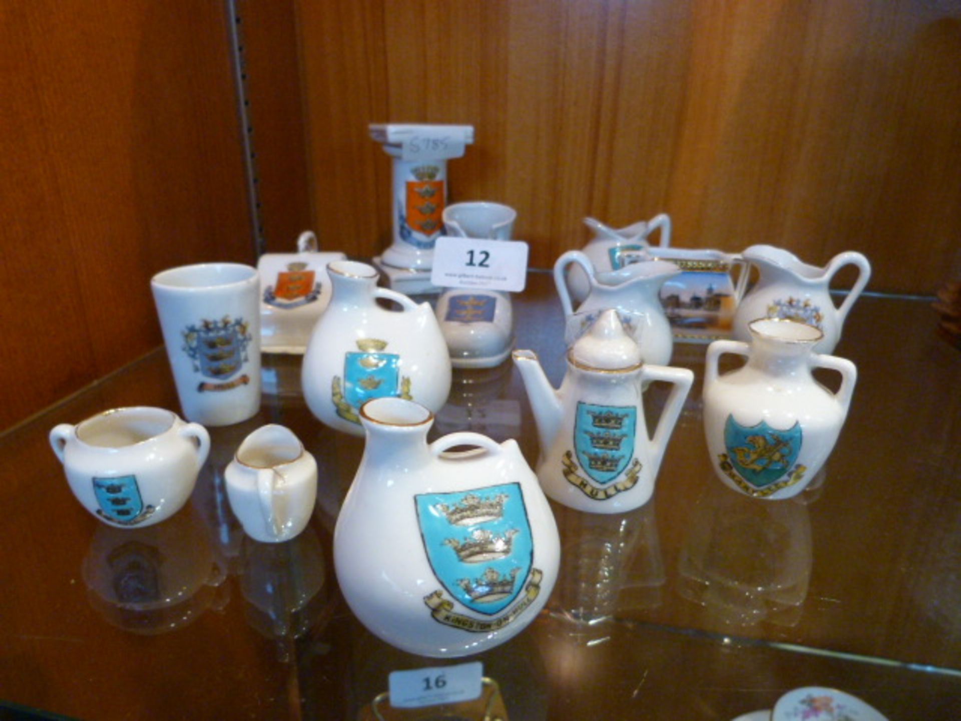 Fourteen Pieces of Hull Crested Ware