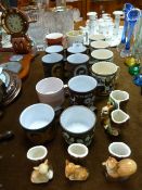 Assorted Hornsea Pottery Mugs and Four Woodland Fi