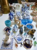 Assorted Blue & White Pottery Including Chinese Or