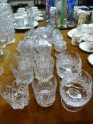 Assorted Cut Glassware Including Dressing Table Se