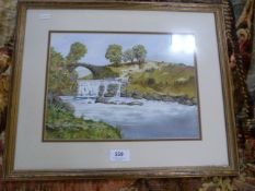 Framed Watercolour - River Scene