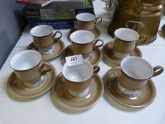 Seven Denby Cups and Saucers