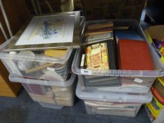 Four Boxes of Assorted Books, Kitchenalia, Pottery