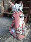 Stone Horses Head Ornament