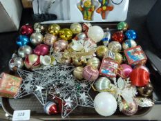 Tray of Christmas Baubles