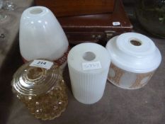 Four Vintage Lamp Shades