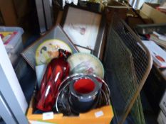 Box Containing Assorted Prints, Pictures, Vases, S