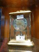 Brass & Glass Effect Cased Clock