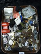Tray Lot of Assorted Watches, Lighters, etc.
