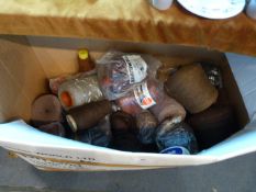 Box Containing a Large Quantity of Brown Wool