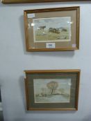 Two Framed Prints - Country Scenes