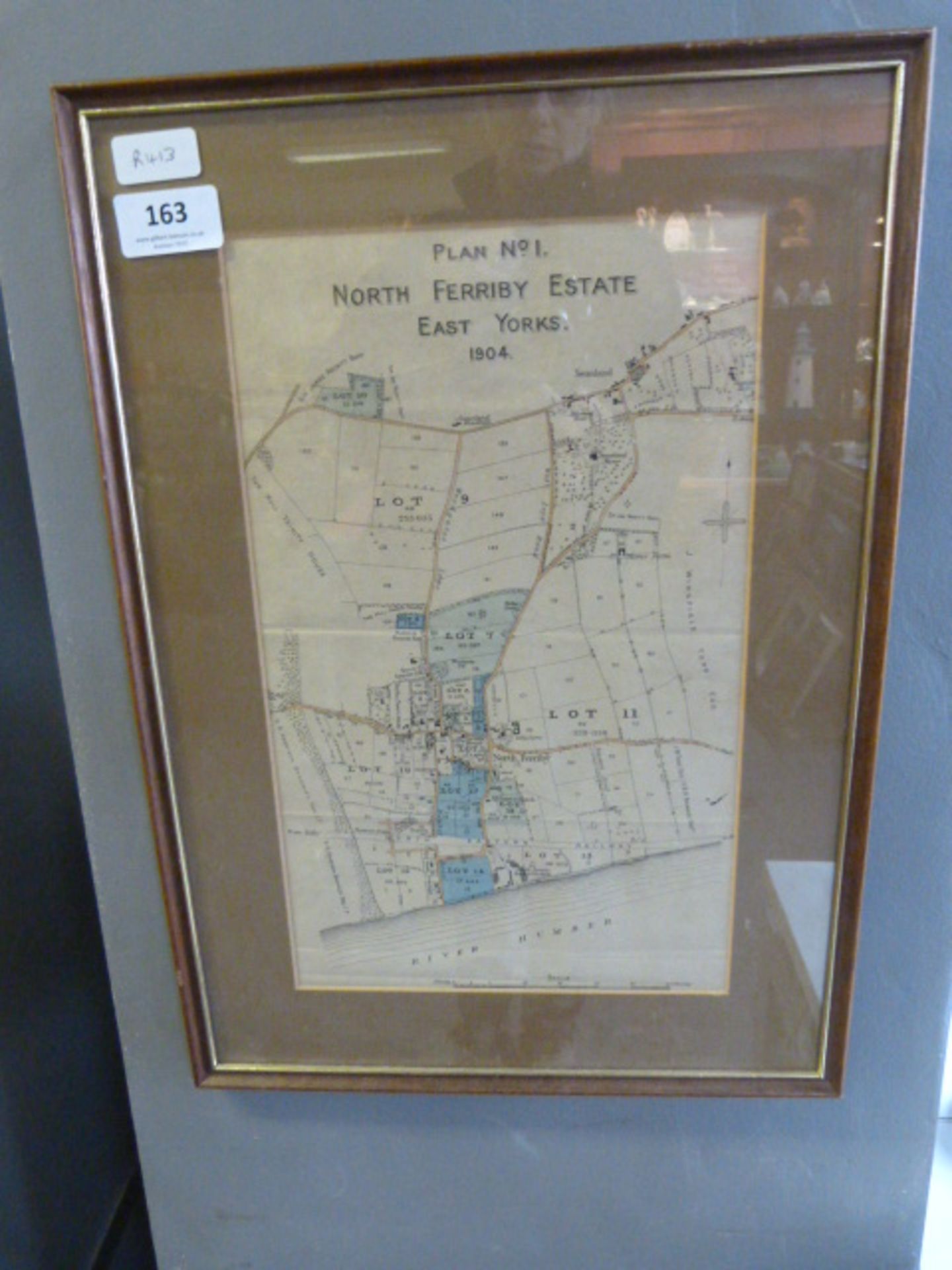 Framed Map - North Ferriby Estate 1904