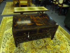 Oriental Coffee Table with Two Drawers
