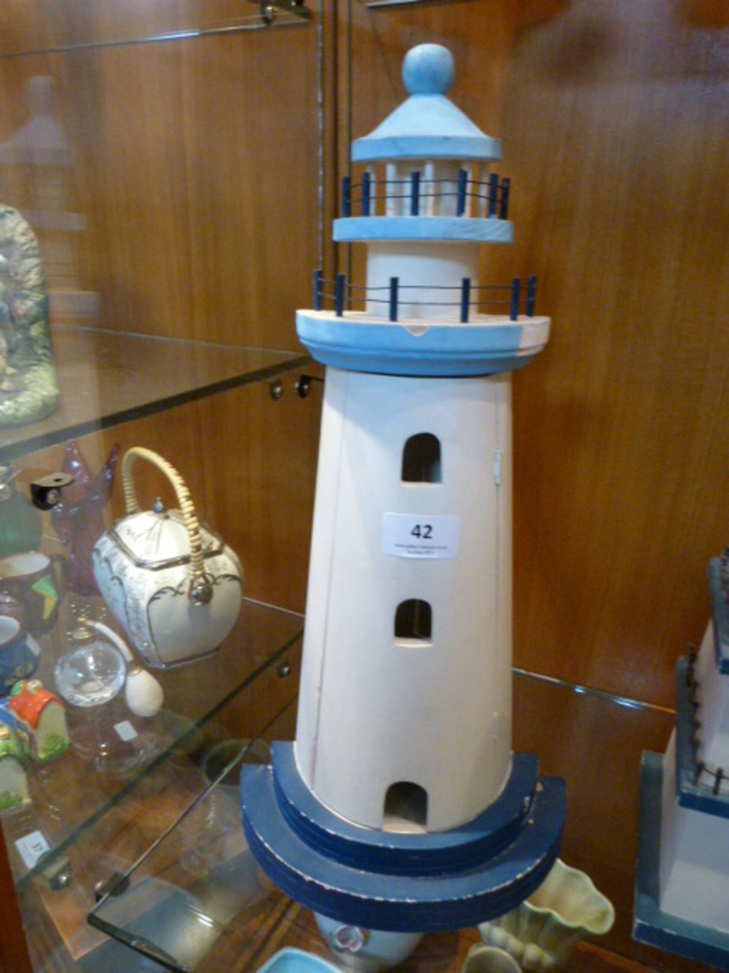 Wood Lighthouse Key Cupboard