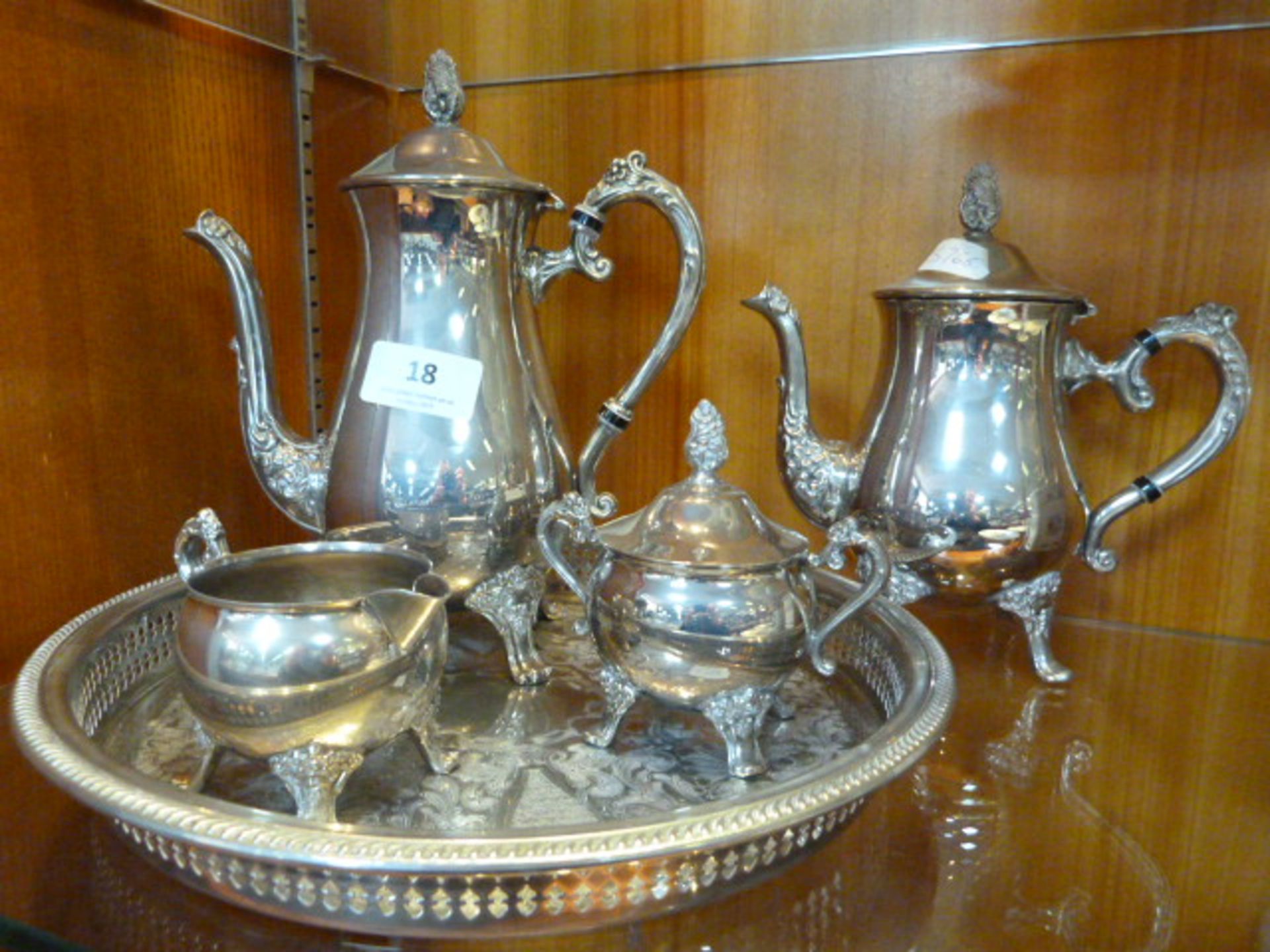 Silver Plated Five Piece Tea Set