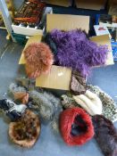 Assorted Faux Fur Hats and Accessories