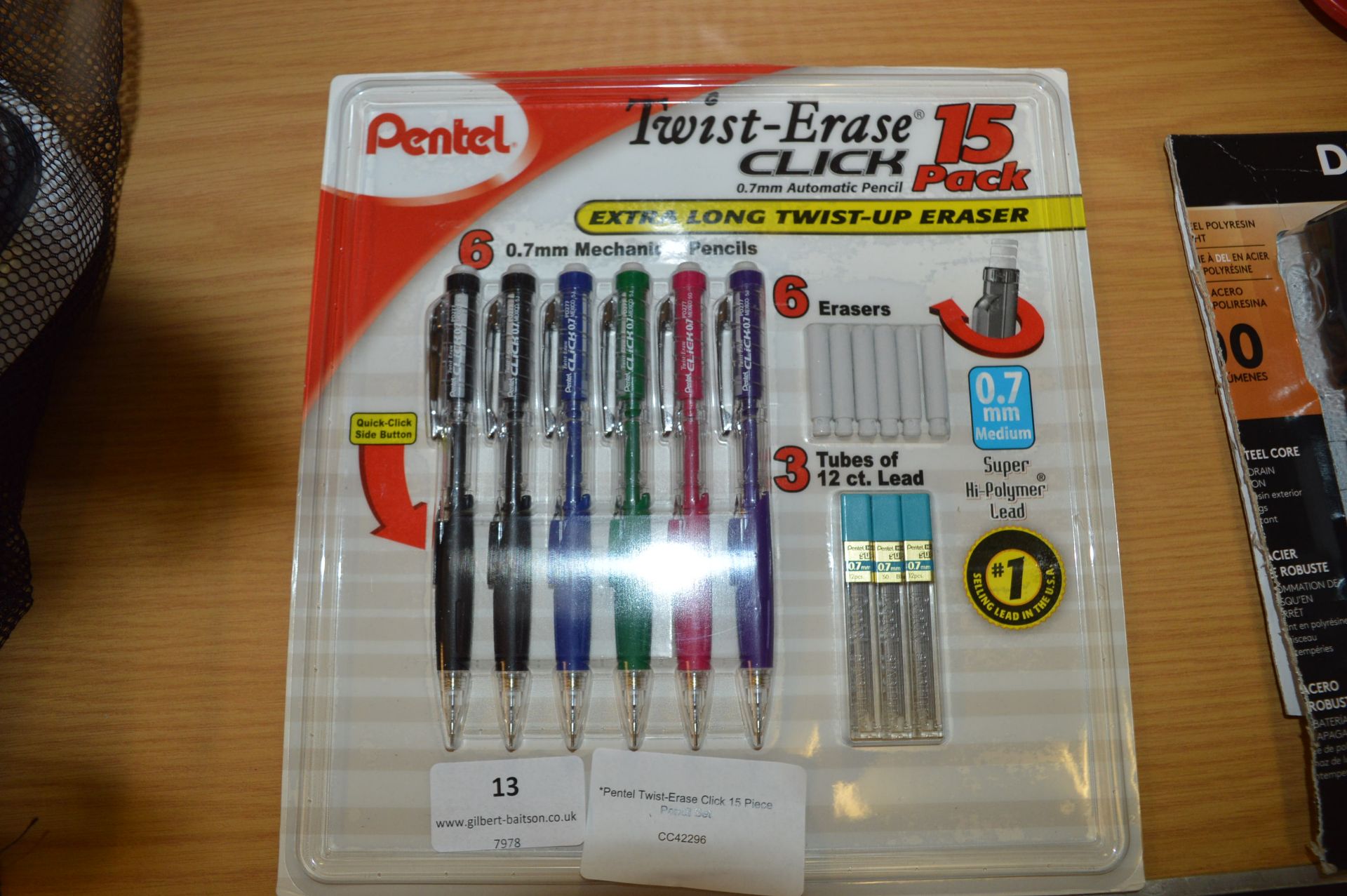 *Pentel Twist-Erase Click 15 Piece Pencil Set