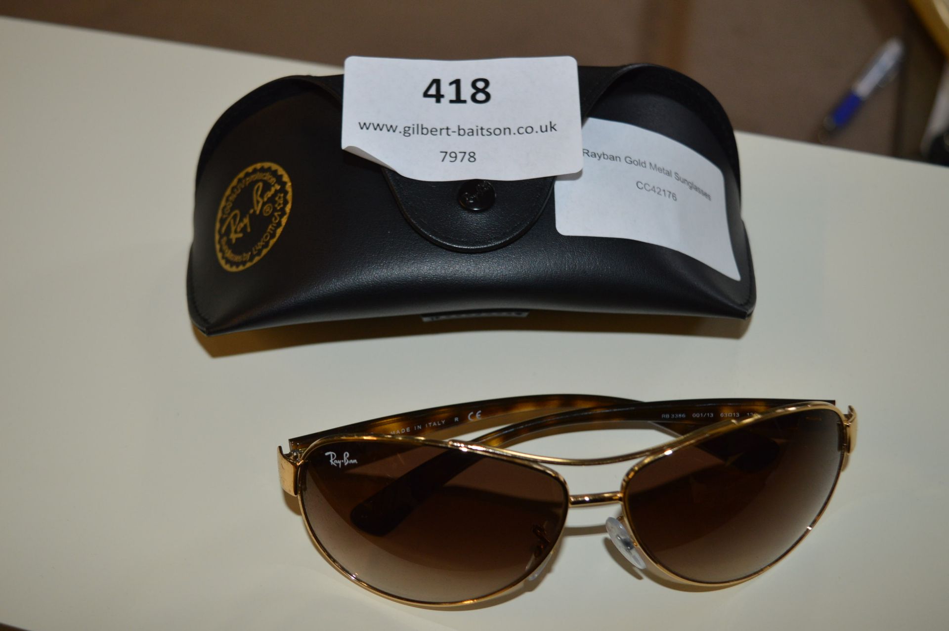 *Ray Ban Gold Metal Sunglasses