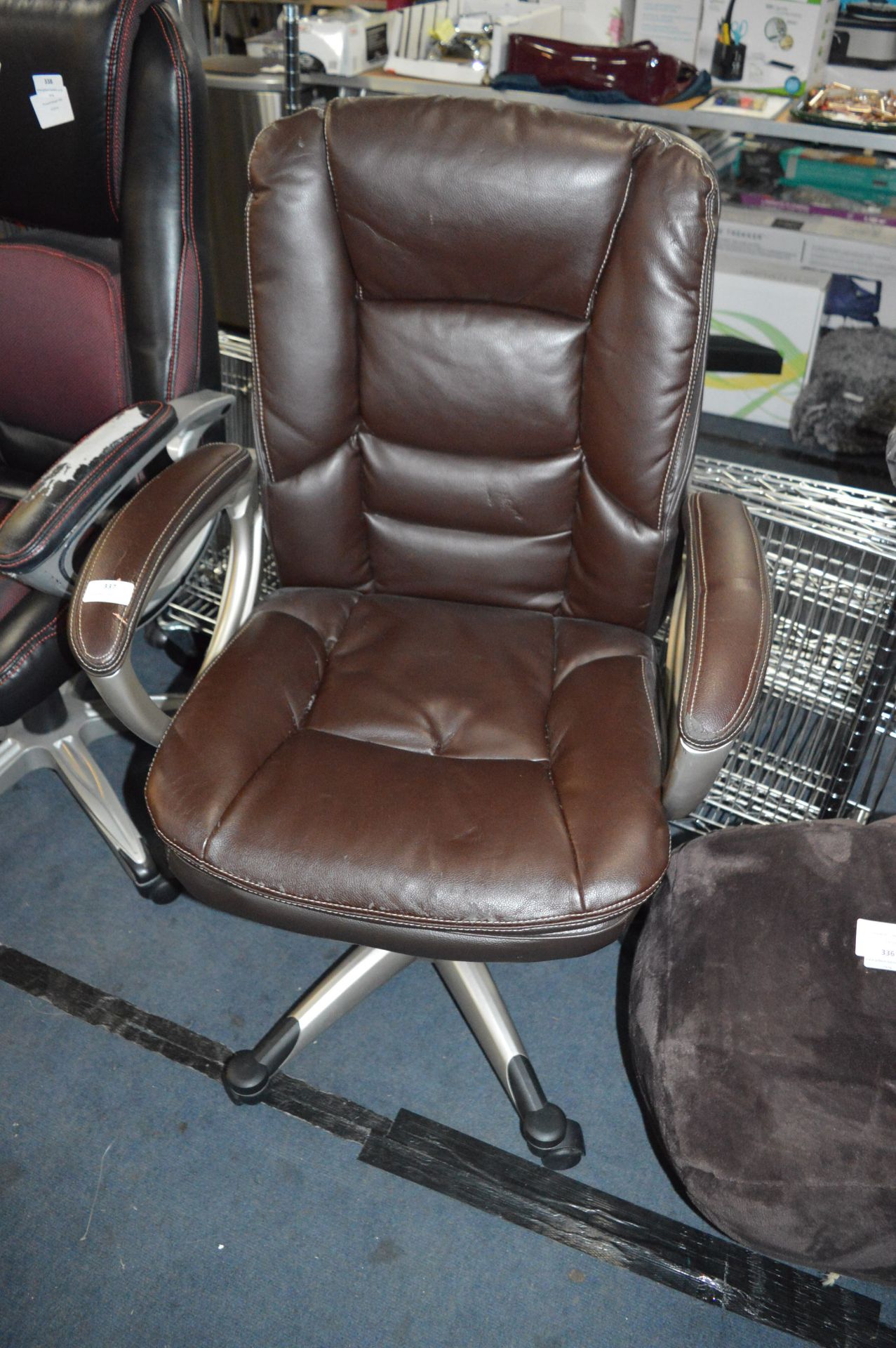 *Brown Leather Managers Office Chair