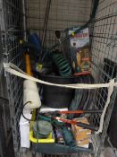 Cage of Garden Tools and Accessories (Cage Not Inc