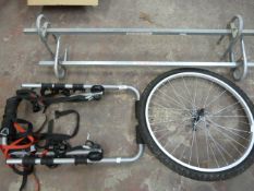 Vehicle Bicycle Rack, Bicycle Tyre and a Pair of R
