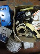 Box Containing Cable, Battery Charger, Taps, etc.