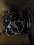 Box of Electrical Leads, Chargers, etc.