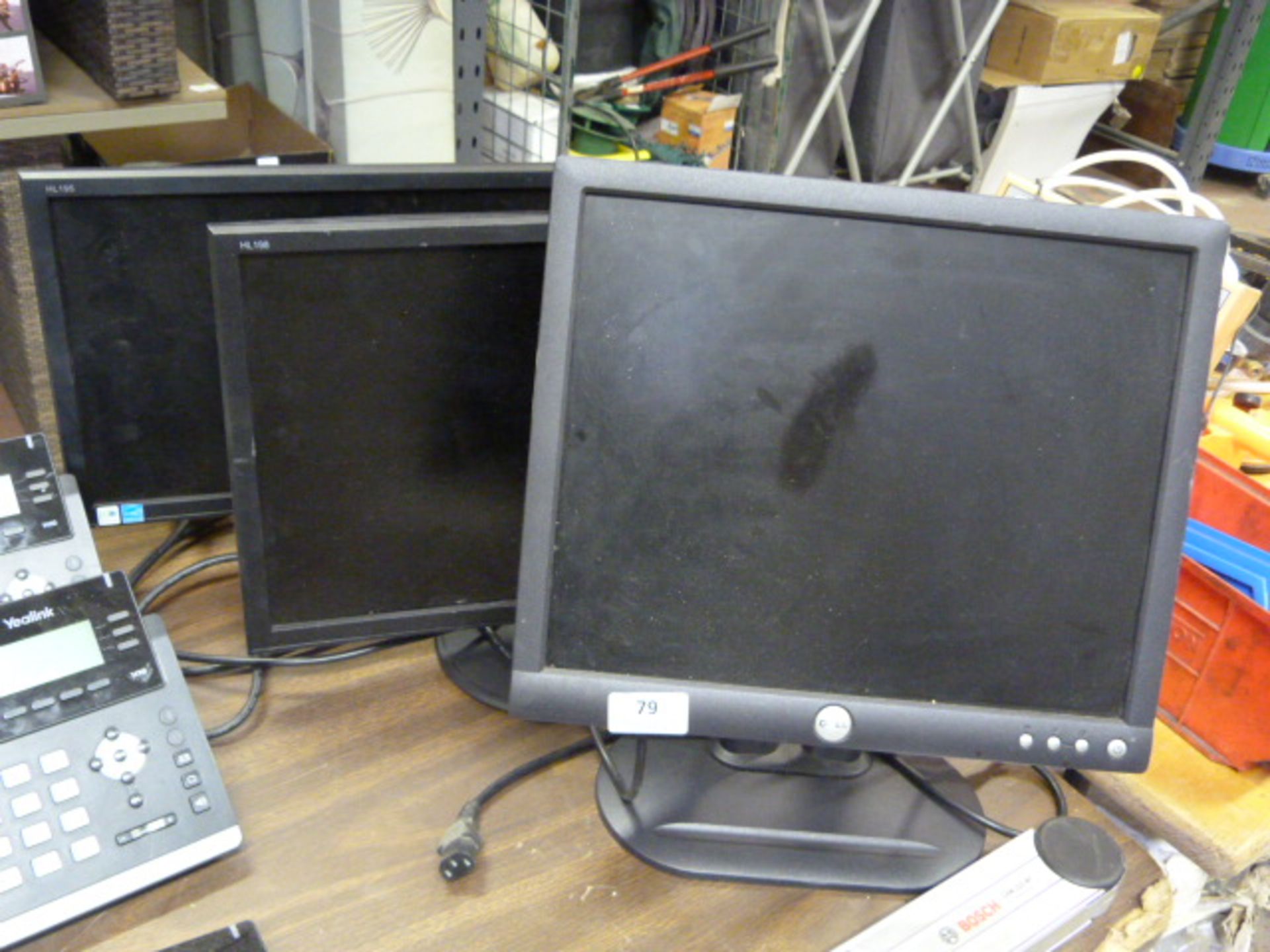 *Three Dell Computer Monitors